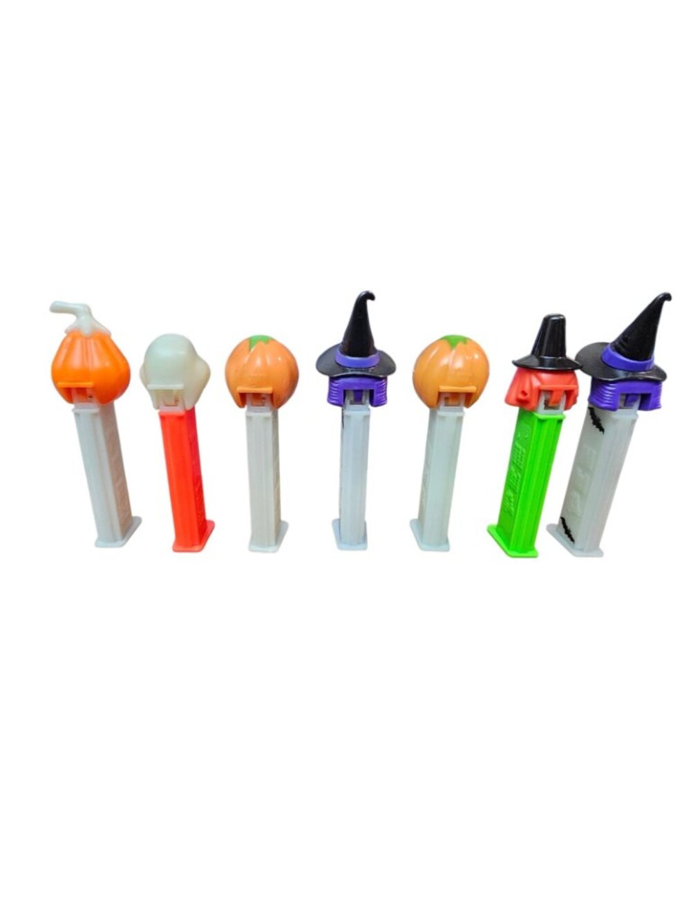 Vintage Lot Of 7 Halloween Mixed Pez Candy Dispensers Used Pumpkin Witch Ghost - Picture 6 of 7